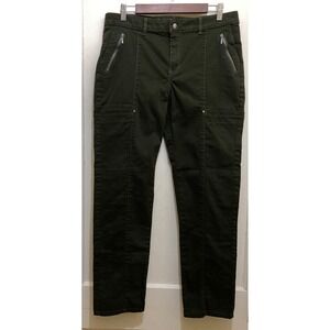 Lee Modern Series Womens 12M Straight Fit Cargo Pants Olive Green Utility Casual